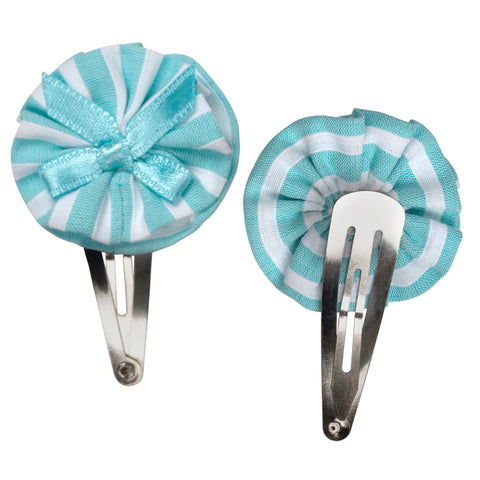 PREORDER SS24 Little A Blue & White Striped Clips
