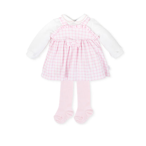 AW23 Tutto Piccolo Pink & White Checked Set with Tights