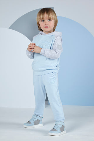 AW23 Mitch & Son Nathan Pale Blue and Grey Hooded Tracksuit