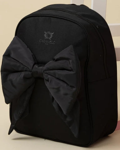 Caramelo Black Bow Backpack