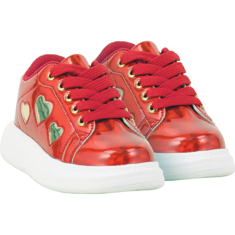 AW23 Red Queeny Heart Chunky Trainers