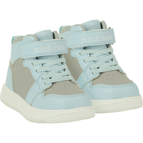 AW23 Mitch & Son Jump Pale Blue and Grey Hi Tops
