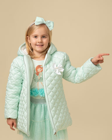 AW23 Caramelo Mint Pearl Hooded Coat