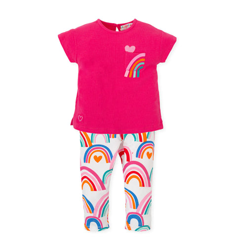 SS24 Agatha Ruiz de la Prada Pink Rainbow Legging Set