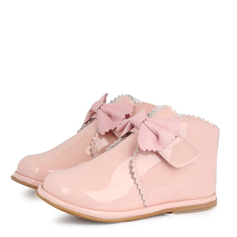 Borboleta Pale Pink Patent Leather Sharon Boots