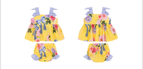 SS23 Balloon Chic Yellow Floral Set