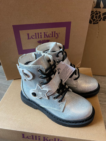 AW22 Lelli Kelly Silver Glitter Boots