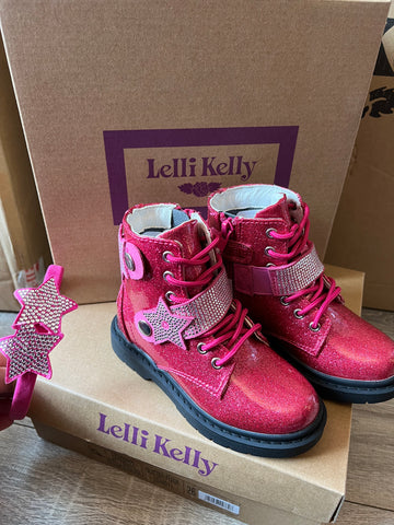 AW22 Lelli Kelly Fuchsia Pink Glitter Boots