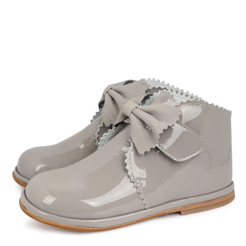 Borboleta Grey Patent Leather Sharon Boots
