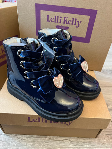 AW22 Lelli Kelly Navy Heart Boots