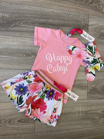 SS22 Happy Calegi Flower Shorts Set